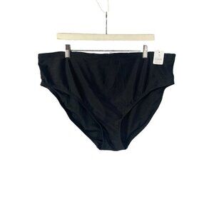ST. JOHN'S BAY Secret Slender Bikini Bottom Womens SZ‎ 20W Black Stretchy NEW